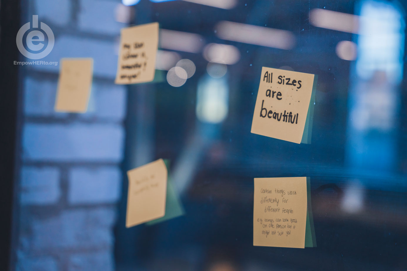 Positive affirmations shared during an event activity